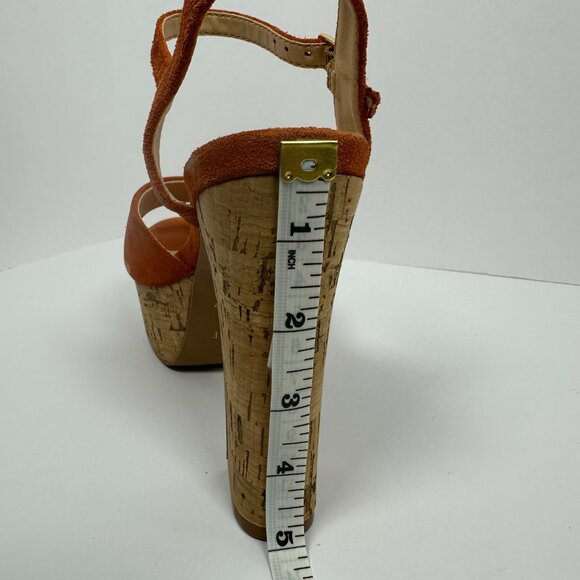 Mr. Cat High Heels Suede Peep Toe Platform Sandals Shoes Party Size 6 - Picture 7 of 15